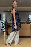 Made in Italy Camellia Crochet Cami Black